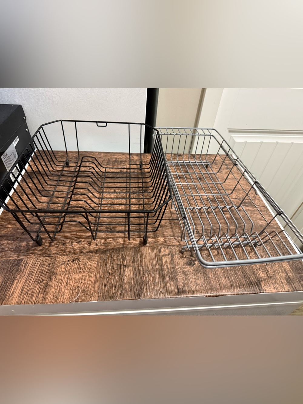 Metal Dish Drying Racks - Black and Silver